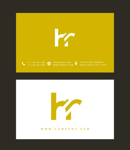 H i R listów Logo — Wektor stockowy