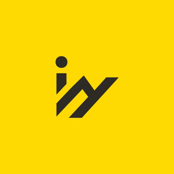 I und y Buchstaben Logo — Stockvektor