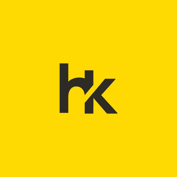 H e K Letras Logo —  Vetores de Stock