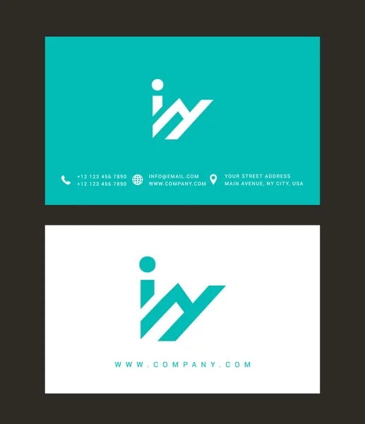 Ik en Y Letters Logo — Stockvector