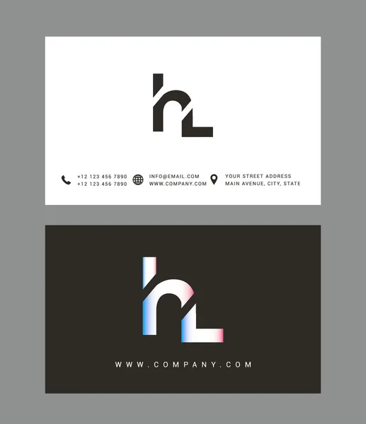 Logotipo de letras H y L — Vector de stock