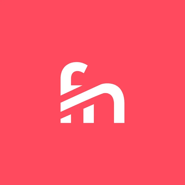 F und n Buchstaben Logo — Stockvektor