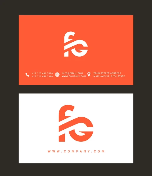 Logo lettere F e G — Vettoriale Stock