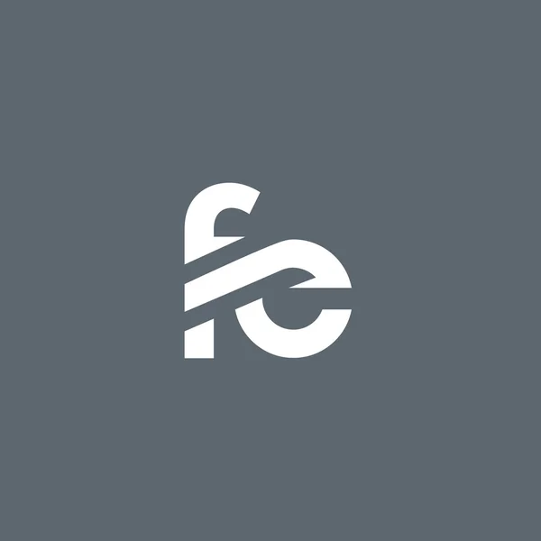 F and E Letters Logo — Stockový vektor