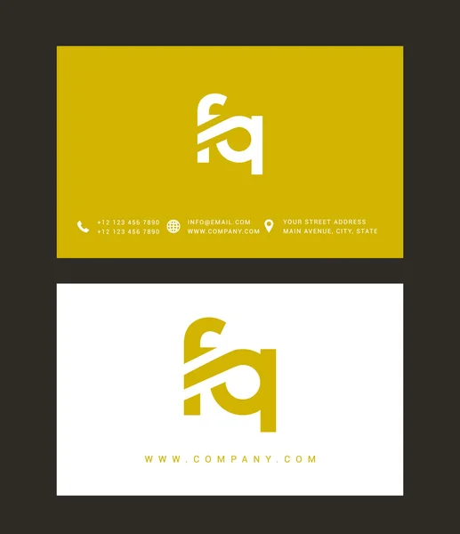 Logotipo de letras F y Q — Archivo Imágenes Vectoriales