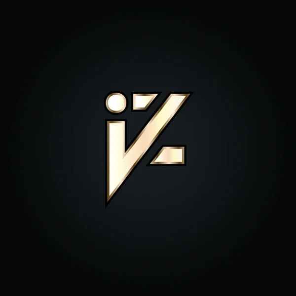 Ben ve Z harfleri Logo — Stok Vektör