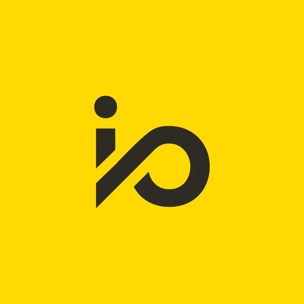 I and O Letters Logo — Stockový vektor