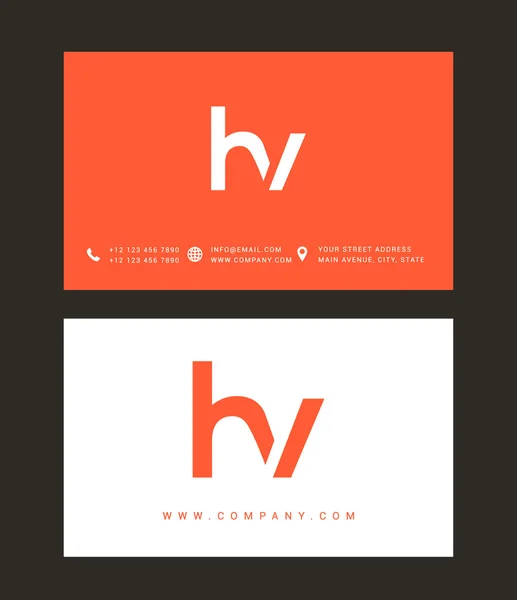 H ve V harf Logo — Stok Vektör
