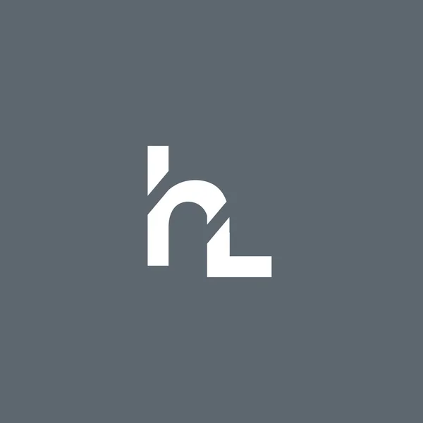 H e L letras logotipo —  Vetores de Stock