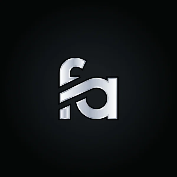 F és A betűk logó — Stock Vector
