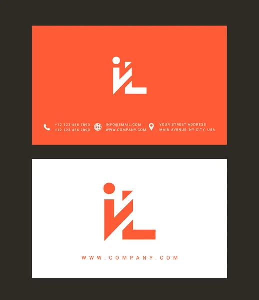 I and L Letters Logo — Διανυσματικό Αρχείο