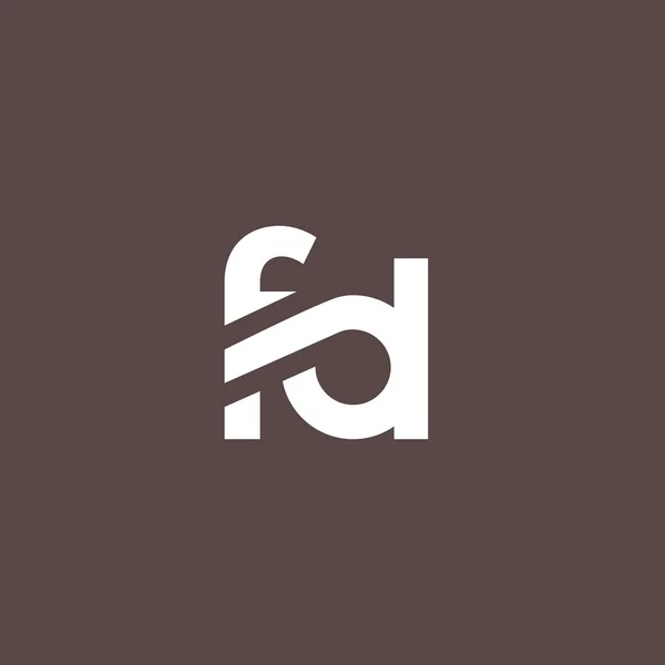 F and D Letters Logo — Διανυσματικό Αρχείο