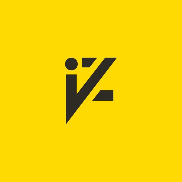 I i Z listów Logo — Wektor stockowy