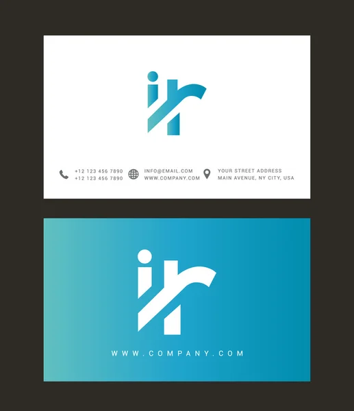 Ik en R Letters Logo — Stockvector