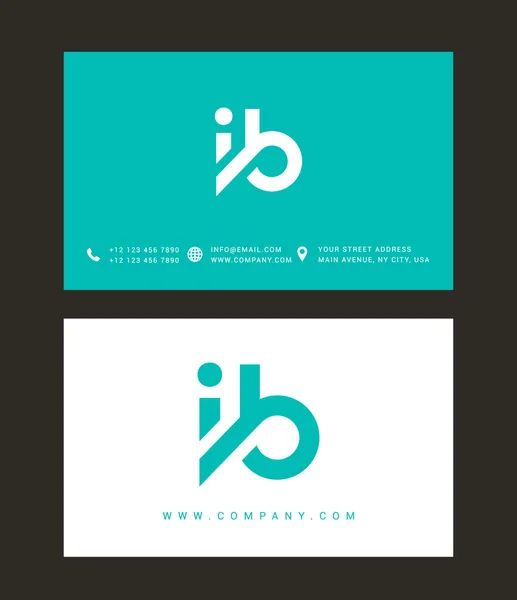 Ja i Logo litery B — Wektor stockowy