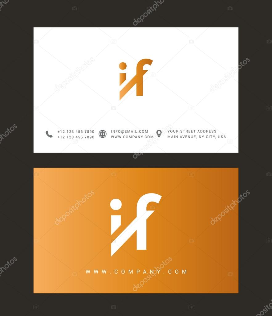 I and F Letters Logo