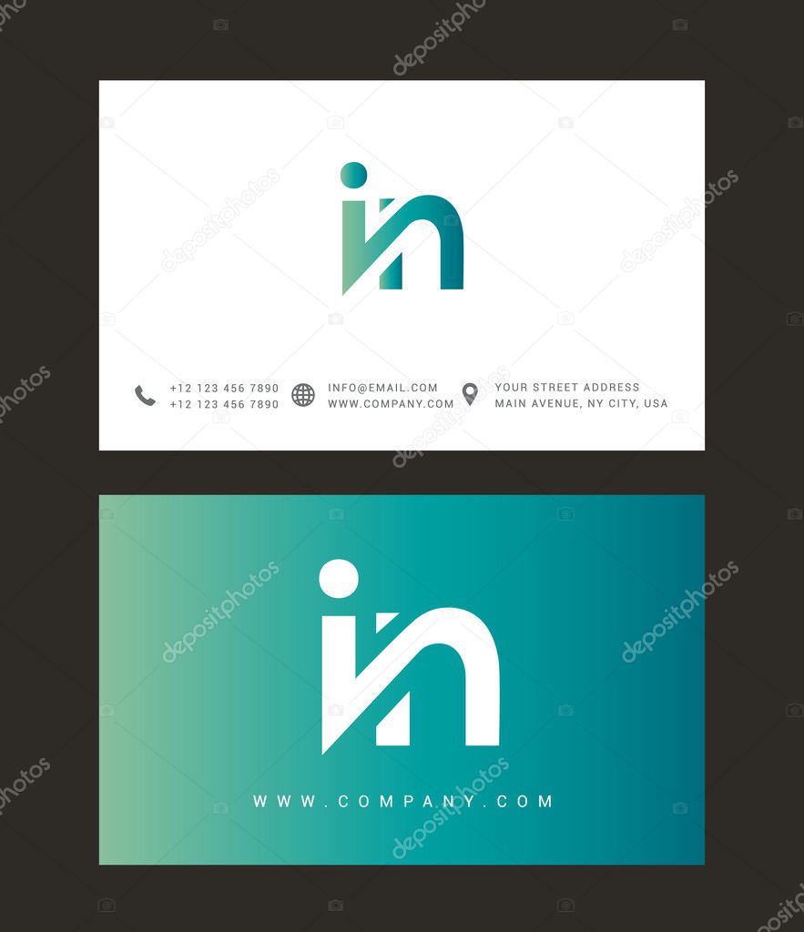 I and N Letters Logo