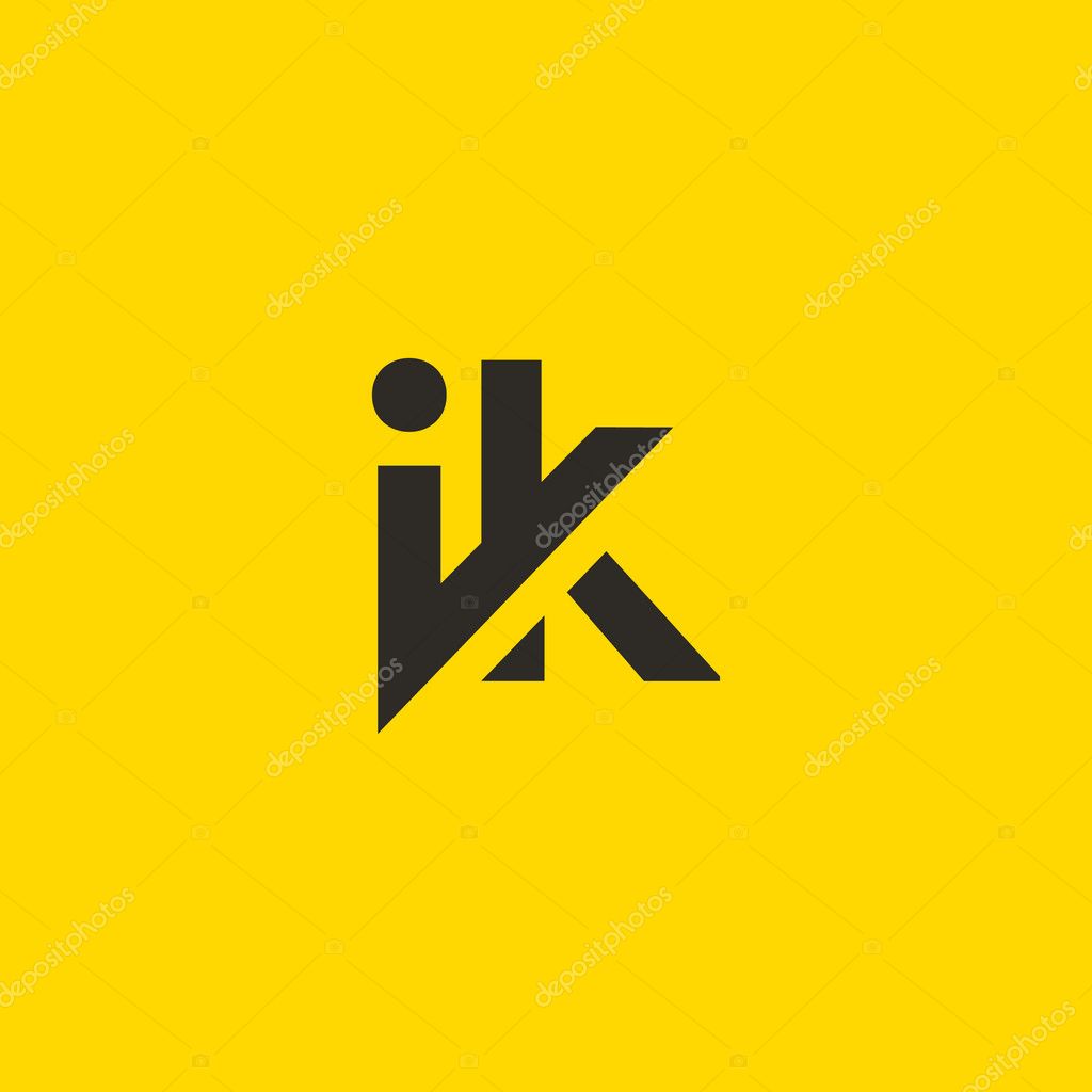 I and K Letters Logo. vector illustration