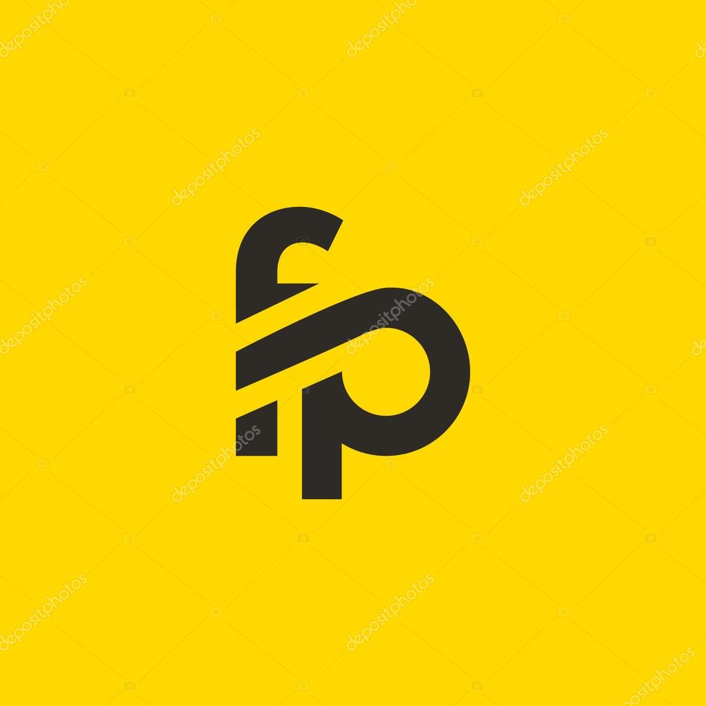 F and P Letters Logo. vector illustration
