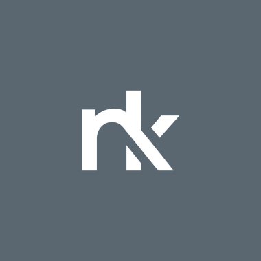 N K harf Logo vektör.