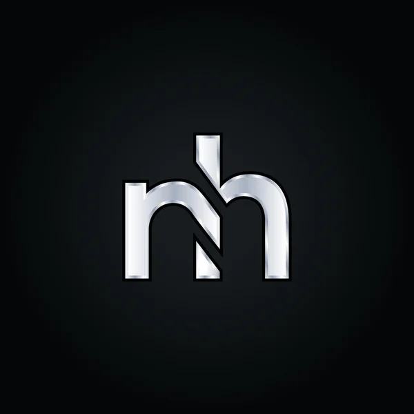 N H betű logó vektoros. — Stock Fotó