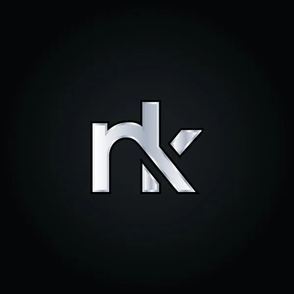 N K Lettere Logo vettoriale . — Foto Stock