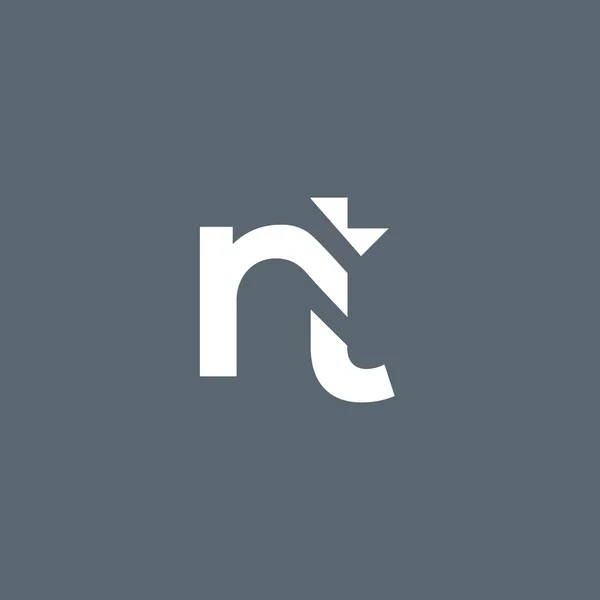 N T bokstäver logotypen vektor. — Stockfoto