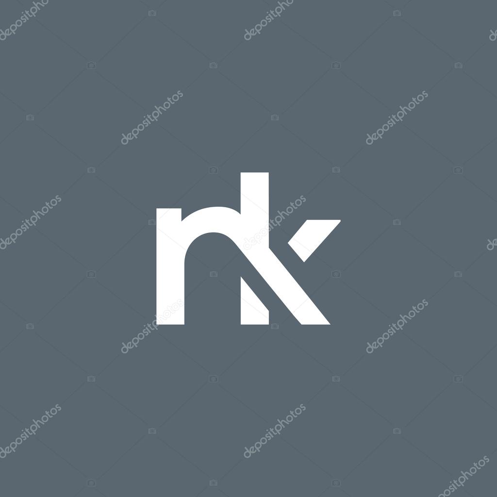 N & K Letters Logo, Business Card Template Vector