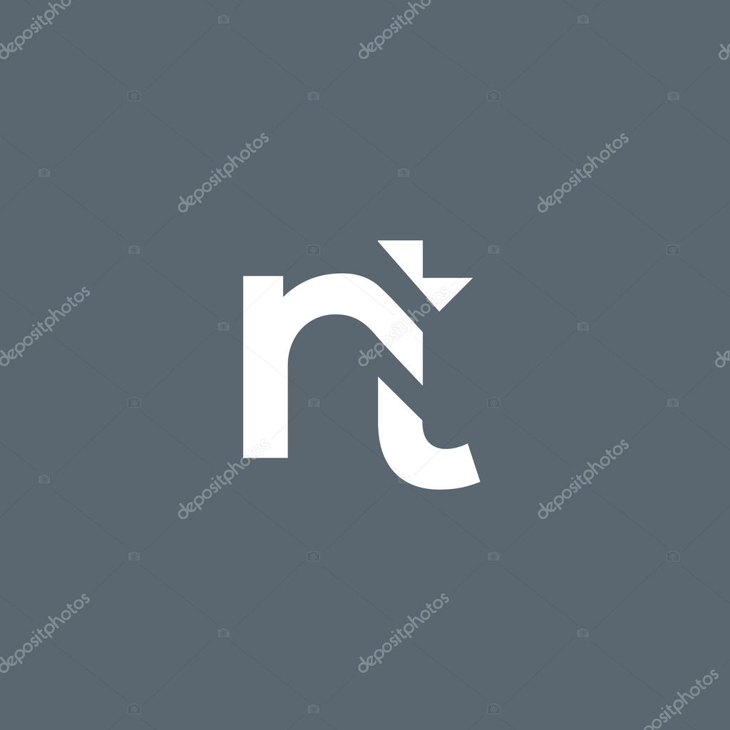 N & T Letters Logo, Business Card Template Vector