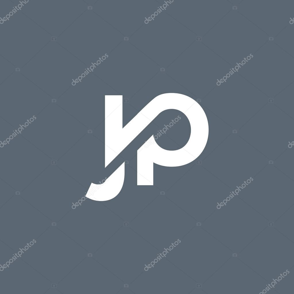 Modern letter logo design template J and P, vector illustration