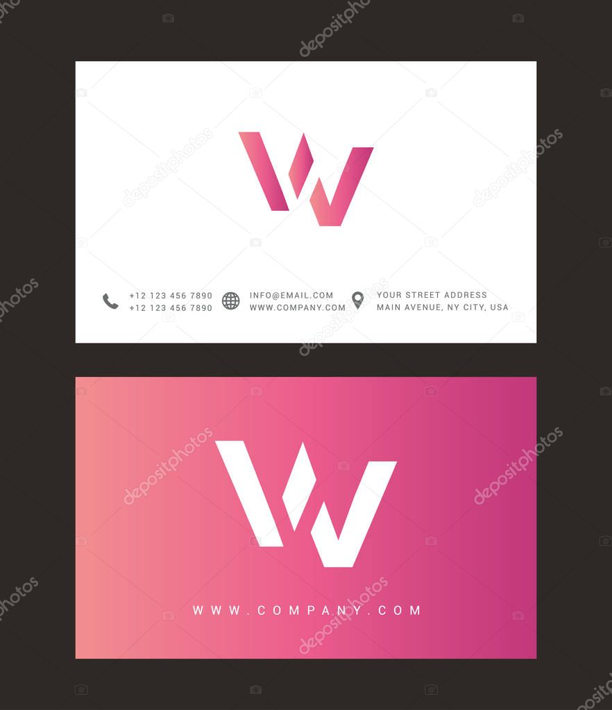 Modern letter logo design template V and V, vector illustration