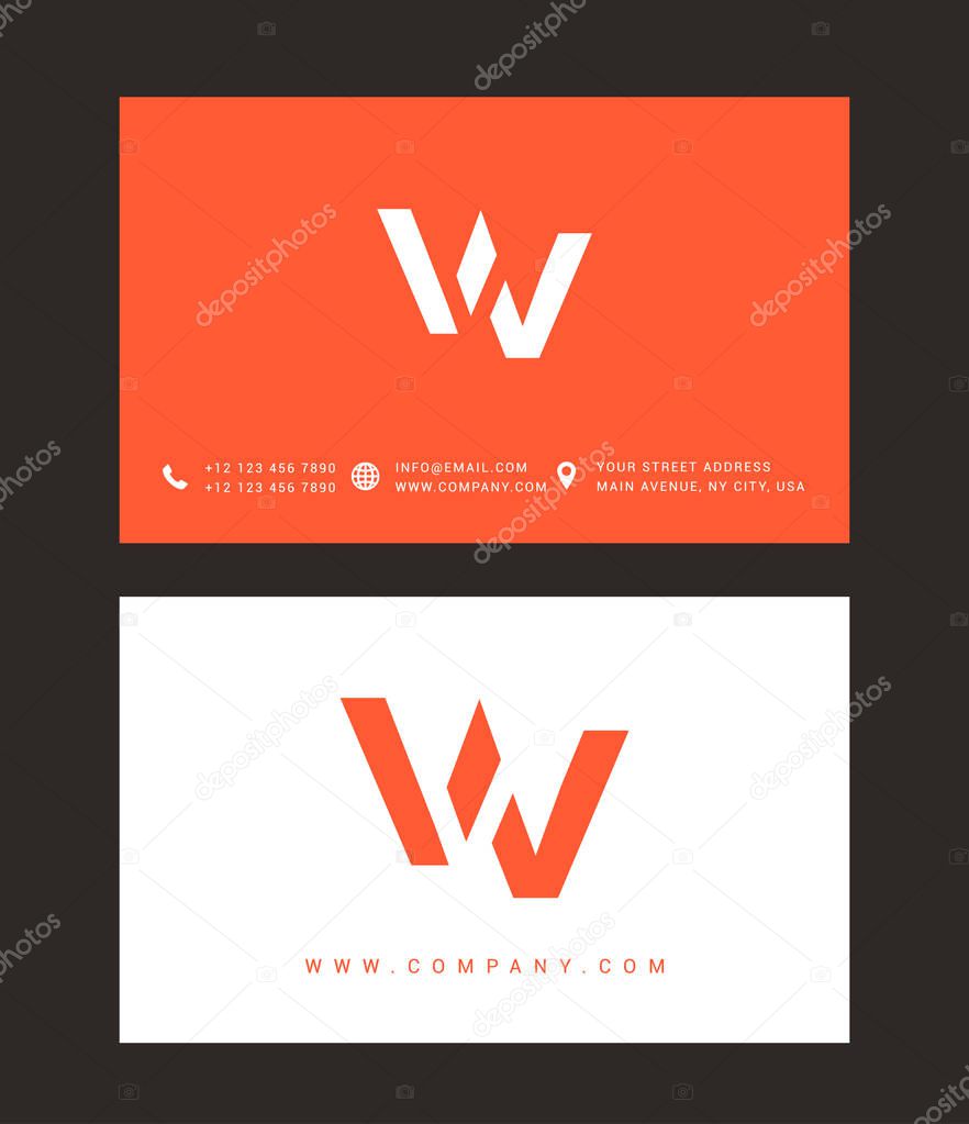 Modern letter logo design template V and V, vector illustration