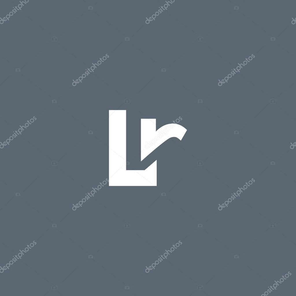 Modern letter logo design template L and R, vector illustration