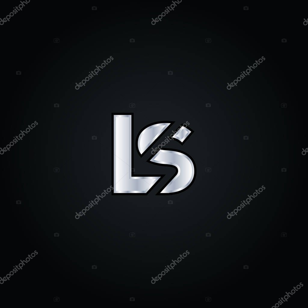 Modern letter logo design template L and S, vector illustration