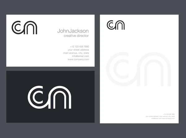 Design de logotipo carta moderna —  Vetores de Stock