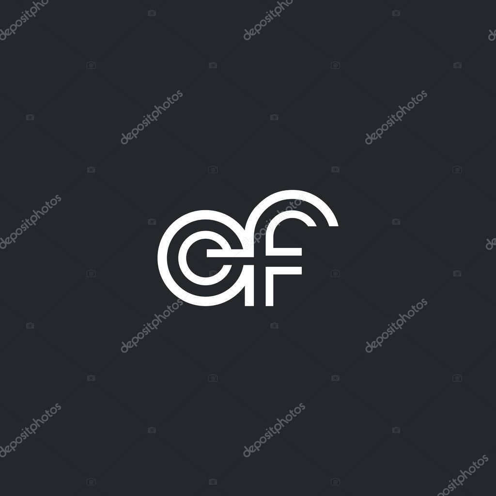 Modern letter logo design template E and F, vector illustration