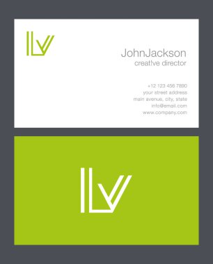 L ve V harfi Logo