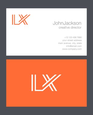 L ve X harfi Logo
