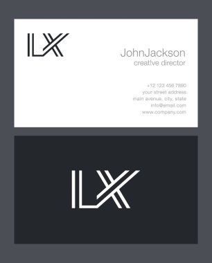 L ve X harfi Logo