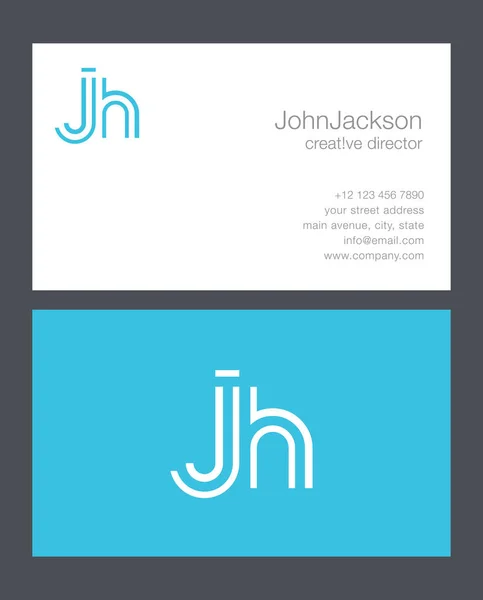 J & h Buchstaben Logo — Stockvektor