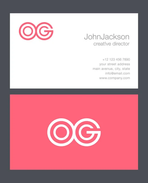 O & G brief Logo — Stockvector