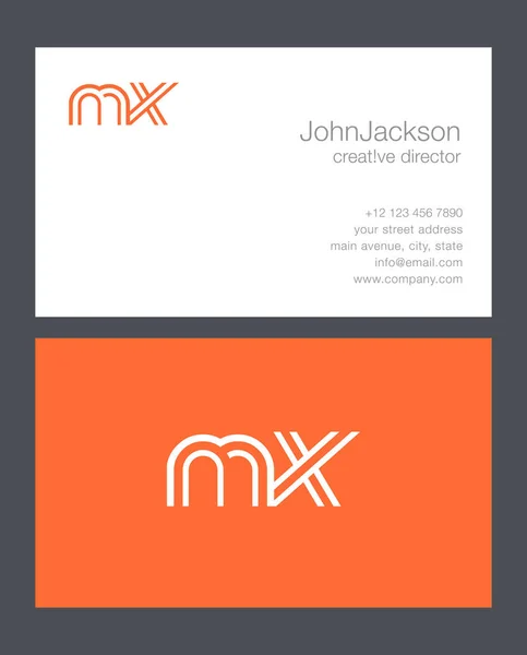 Логотип M & X Letter — стоковый вектор