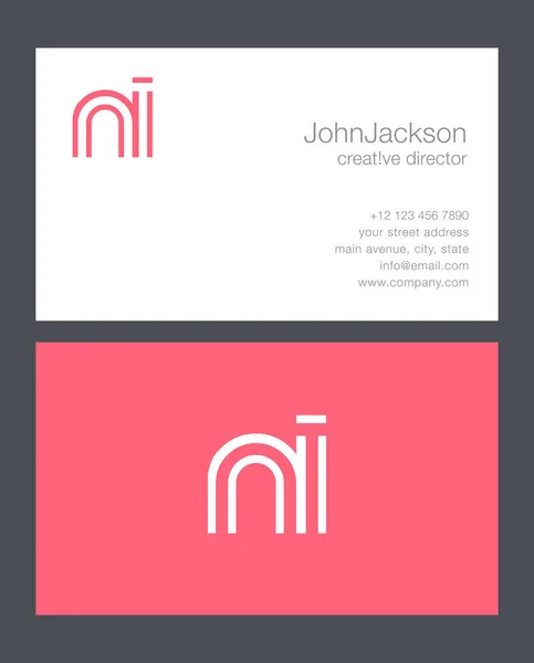 N & ik brief Logo — Stockvector