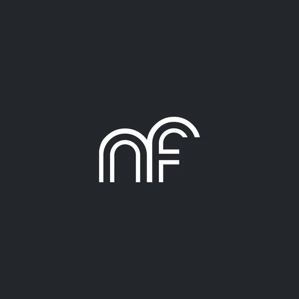 Икона буквы Н & Ф — стоковый вектор