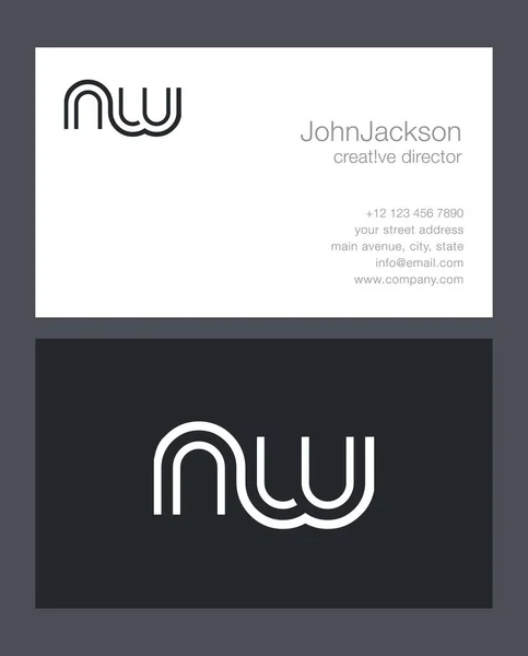Logotipo de la letra N & W — Vector de stock