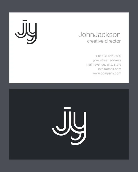 J & Y Letters Logo — Stock Vector