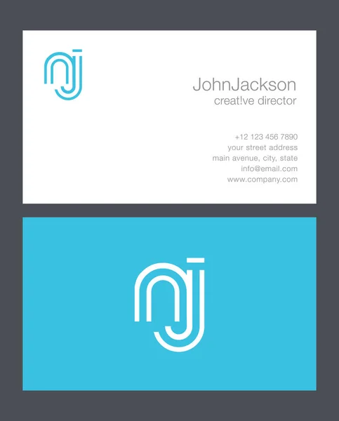 N & J brief Logo — Stockvector