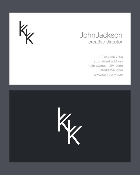 K & K Letter Logo — Stock Vector