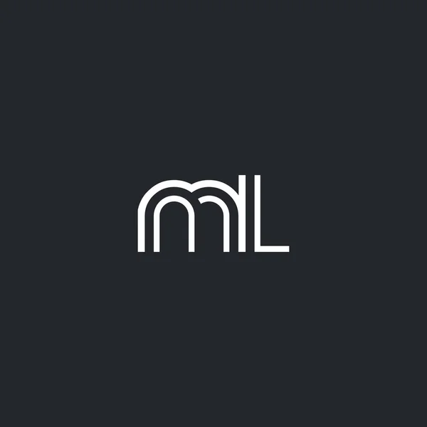 M & L 문자 로고 — 스톡 벡터