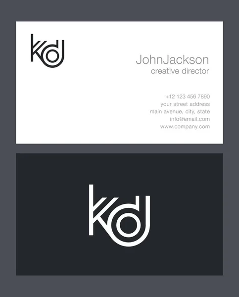 K & d Buchstabe Logo — Stockvektor